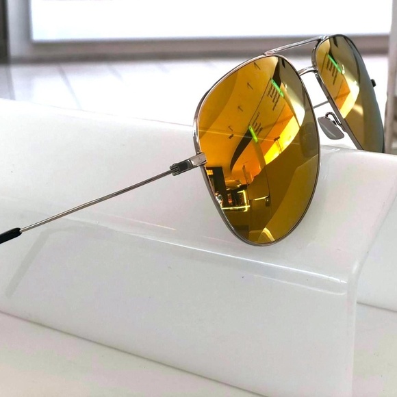 NWT Yves Saint Laurent CLASSIC 11 Silver Aviator 59mm Sunglasses main image 5